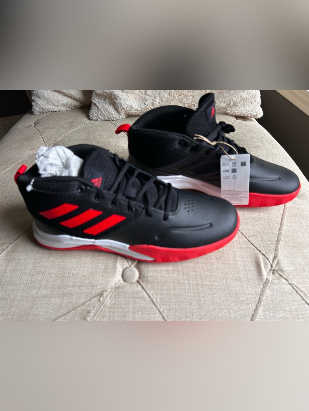 adidas Own The Game Wide 'Active Red' Basketball Shoes (EF0309)
